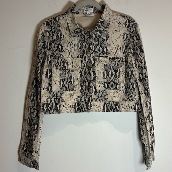superdown hunter crop jacket in snake print size large - Picture 5 of 9